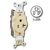 Leviton 5361 20A/125V Narrow Body Single Receptacle
